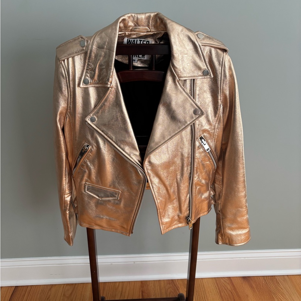 Walter Baker Gold Leather Jacket, Never worn